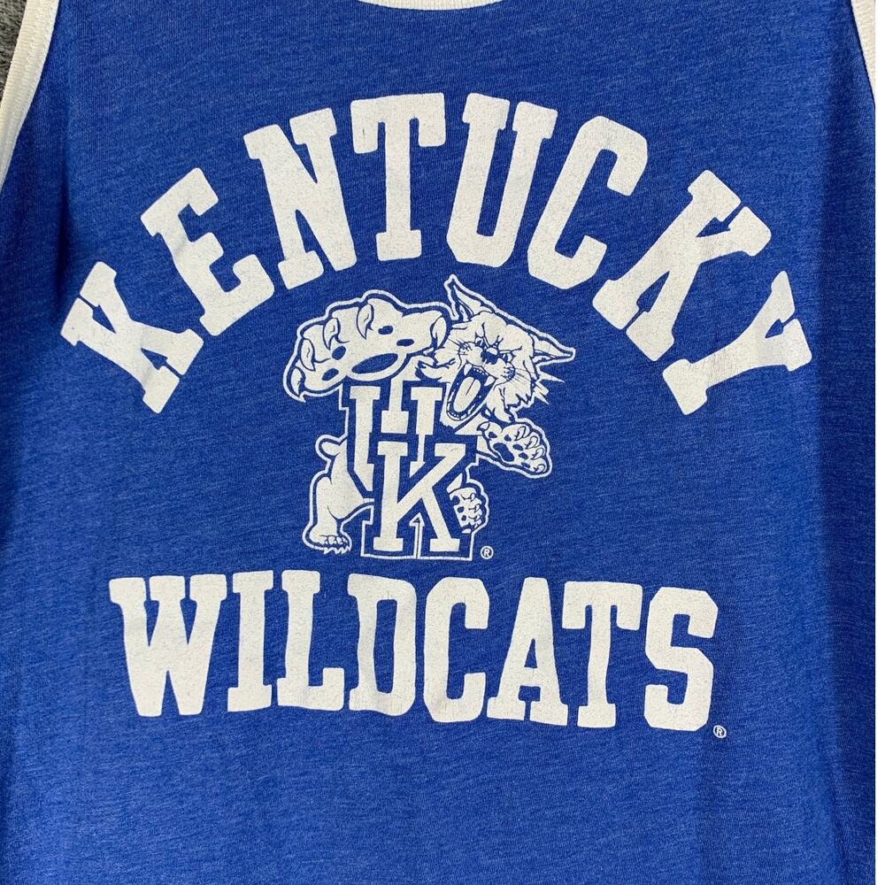 Kentucky Wildcats Shirt Womens Small Tank Top Blue UK Logo Homage Athletic Sport